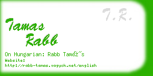 tamas rabb business card